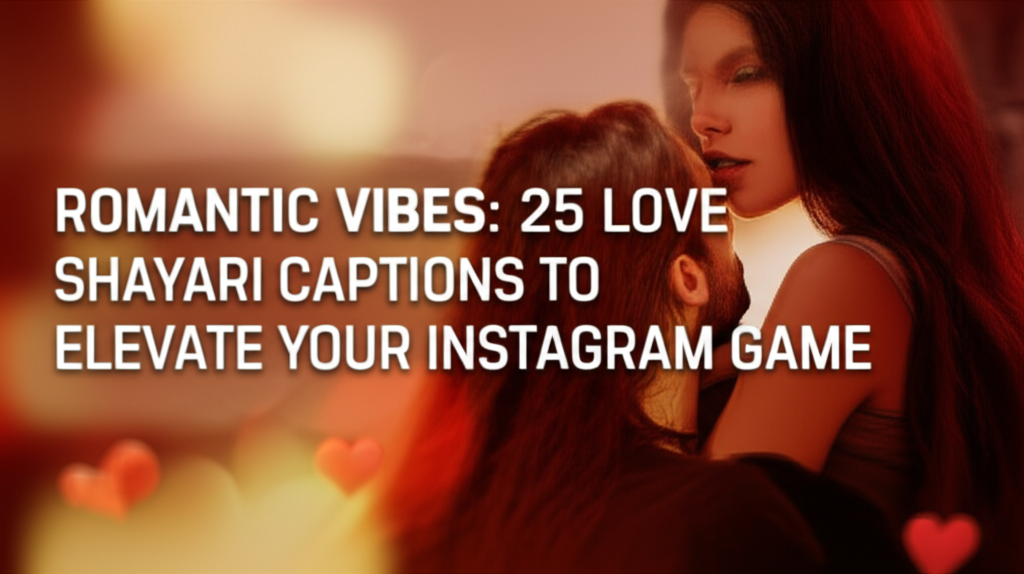 Romantic Vibes: 25 Love Shayari Captions to Elevate Your Instagram Game